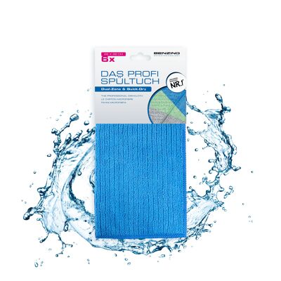 6x Profi-Spültuch im Refill Set, Microfastertuch, Quick Dry, Spültuch, grün, blau, grau