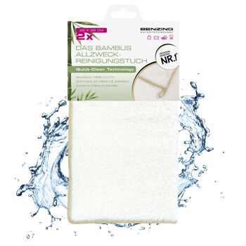 Benzing Water Technology 2x chiffon de nettoyage tout usage en bambou, torchon, durable, respectueux de l'environnement, durable 28x28cm 1