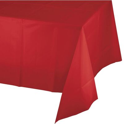 Mantel Plástico Rojo Clásico