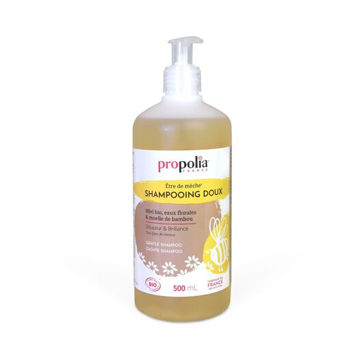 Shampoing doux certifié Bio - Miel & Moelle de Bambou -  Flacon pompe 500 ml