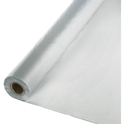 Plastic Table Roll Shimmering Silver