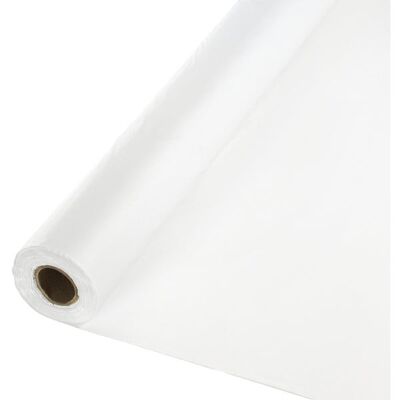 Rotolo di plastica da tavola bianco