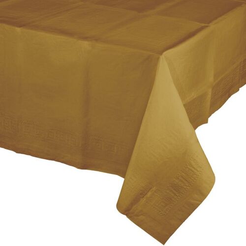 Plastic Tablecover Glittering Gold