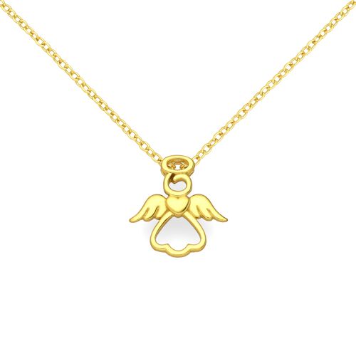 Vermeil Angelheart Full 18K Yellow Gold Plated Silver Necklace