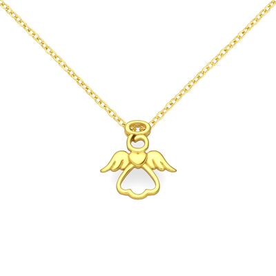 Vermeil Angelheart Full 18K Yellow Gold Plated Silver Necklace