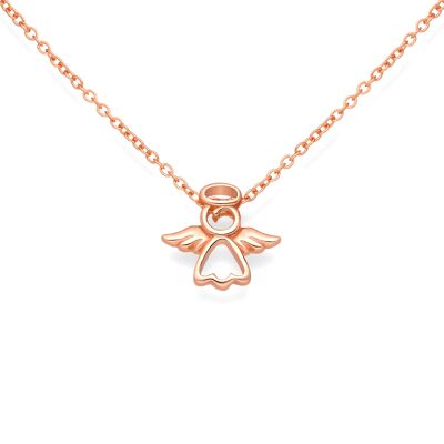 Vermeil Angel 18K Pink Gold Plated Silver Necklace