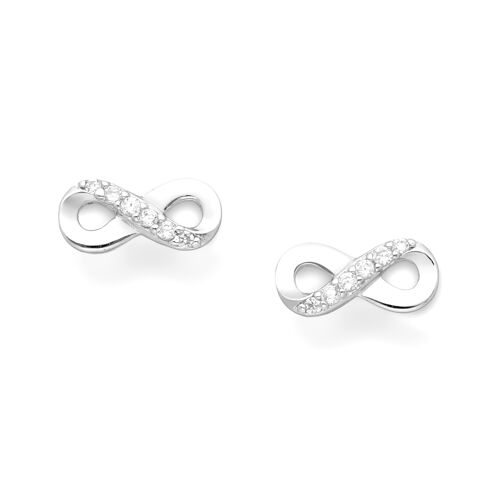 Silver 925 Infinity Cubic Zirconia CZ (Simulated Diamond) St