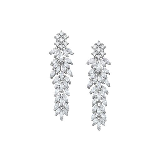 Silver 925 Allure Fenice CZ 6.02ct Drop Earrings