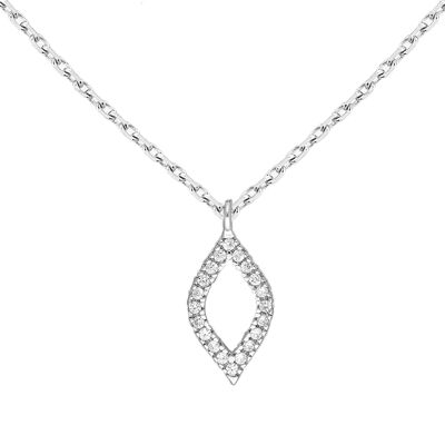 Collana in argento 925 Allurette Losange CZ 0.21ct