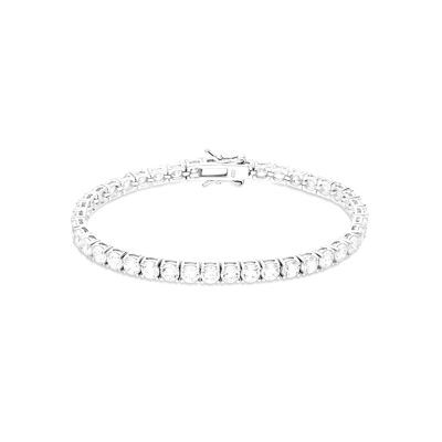 Bracciale tennis in argento 925 con zirconi cubici CZ (diamante simulato da 10,25 ct).