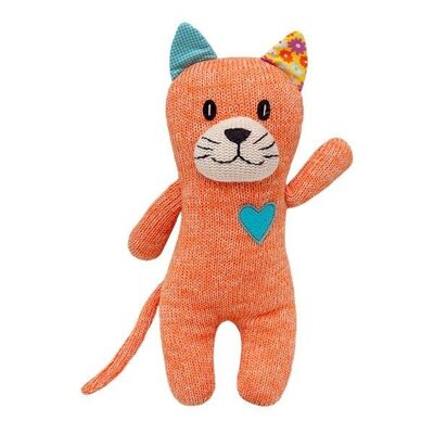 Cuddly toy cats midi knitted orange