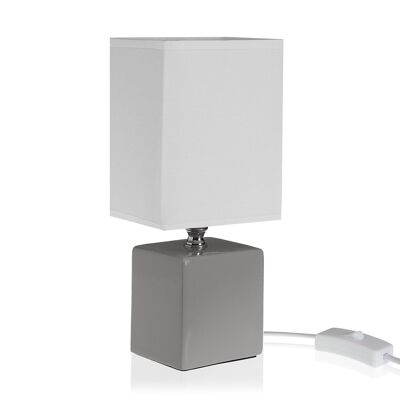 GRAY SQUARE TABLE LAMP 10870135