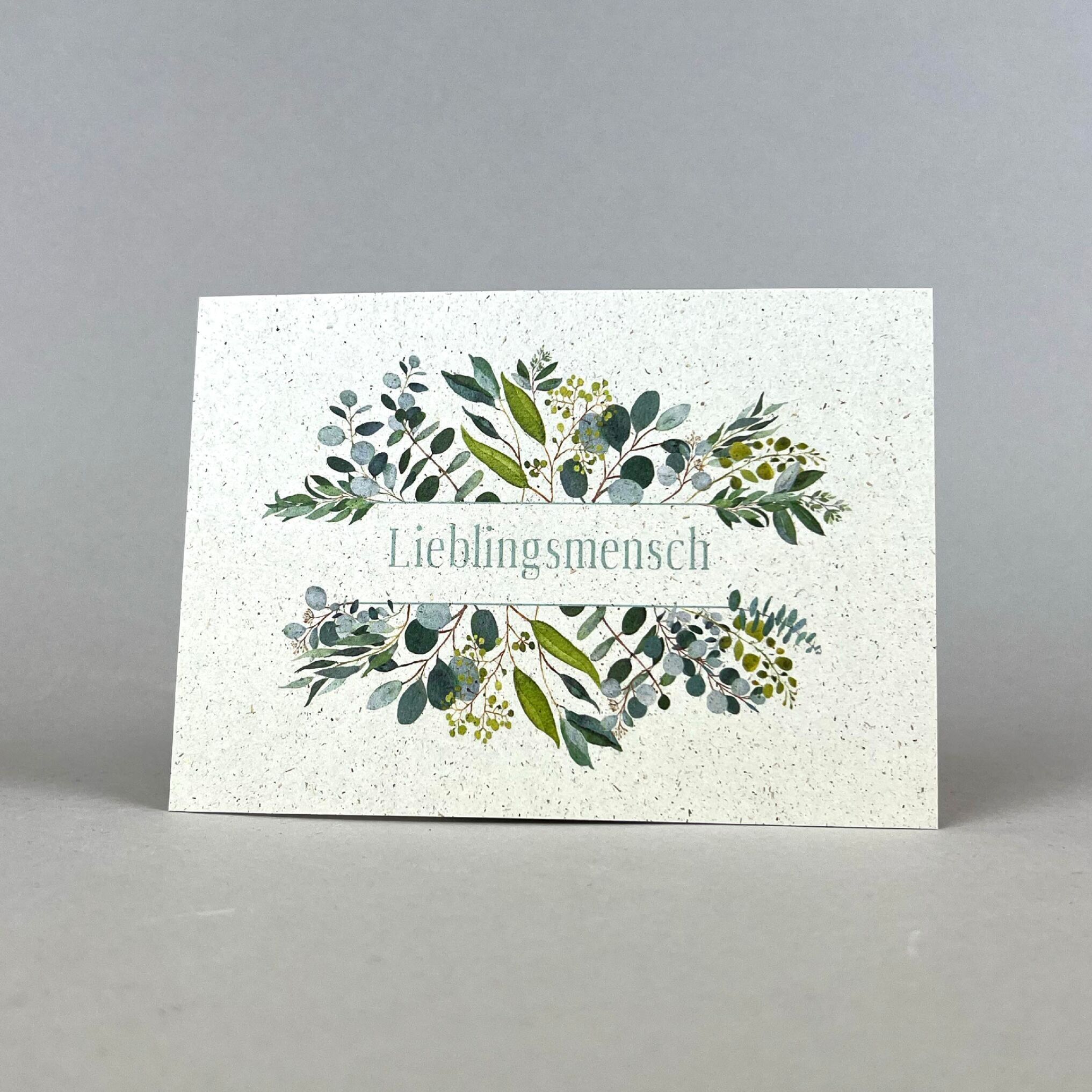 Postkarte Graspapier " Lieblingsmensch "