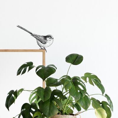 Long tailed tit wall decal - bird illustration - wall sticker