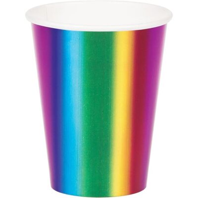 Bicchieri di carta stagnola arcobaleno