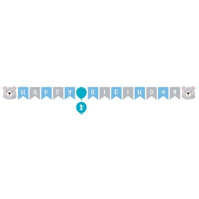 Birthday Bear Ribbon Banner