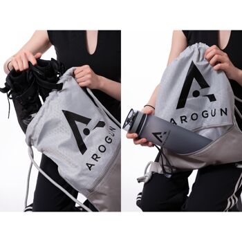 Sac de sport gris 42x50cm 7