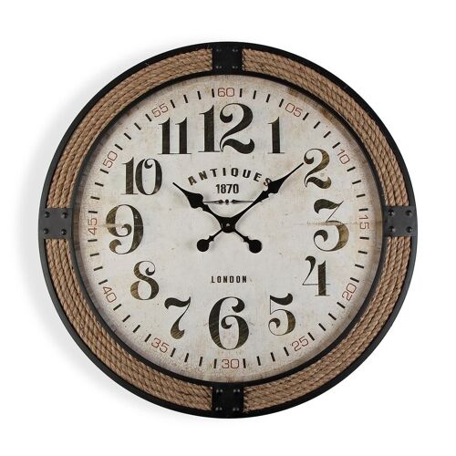 Reloj pared madera y metal 80 18191432