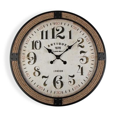 WOOD AND METAL WALL CLOCK 80 18191432