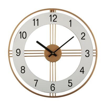 WHITE AND GOLD WALL CLOCK 18191474