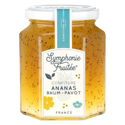 Confiture ananas rhum pavot - 60% fruit