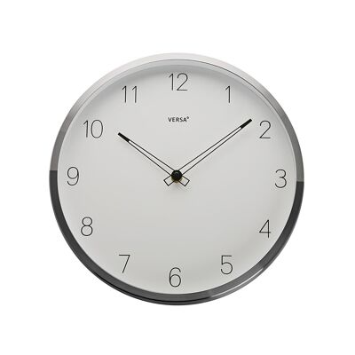 GRAU+SILBER KÜCHENUHR 30 CM 18560381