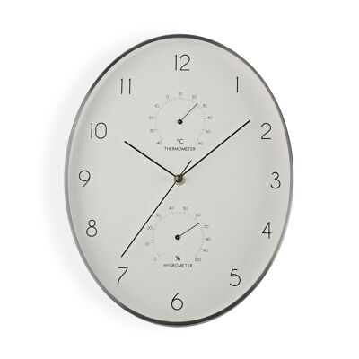 Reloj cocina ovalado plata 18560480