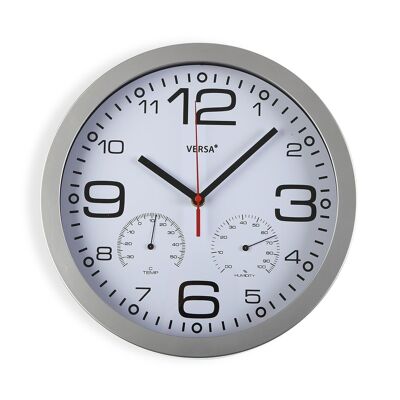 Reloj blanco c/termom- higrom. 18565001