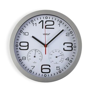 HORLOGE BLANCHE AVEC THERMOM-HIGROM. 18565001 1