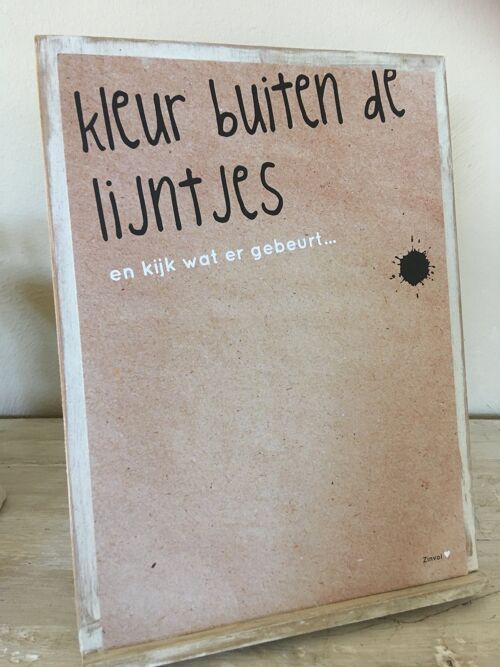 Muurzinnen - Kleur buiten de lijntjes en kijk wat er gebeurt