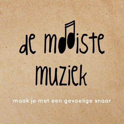 De mooiste muziek maak je met een gevoelige snaar