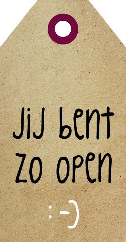 Jij bent zo open - Zingever