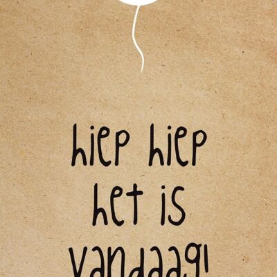 Hiep hiep het is vandaag - A4