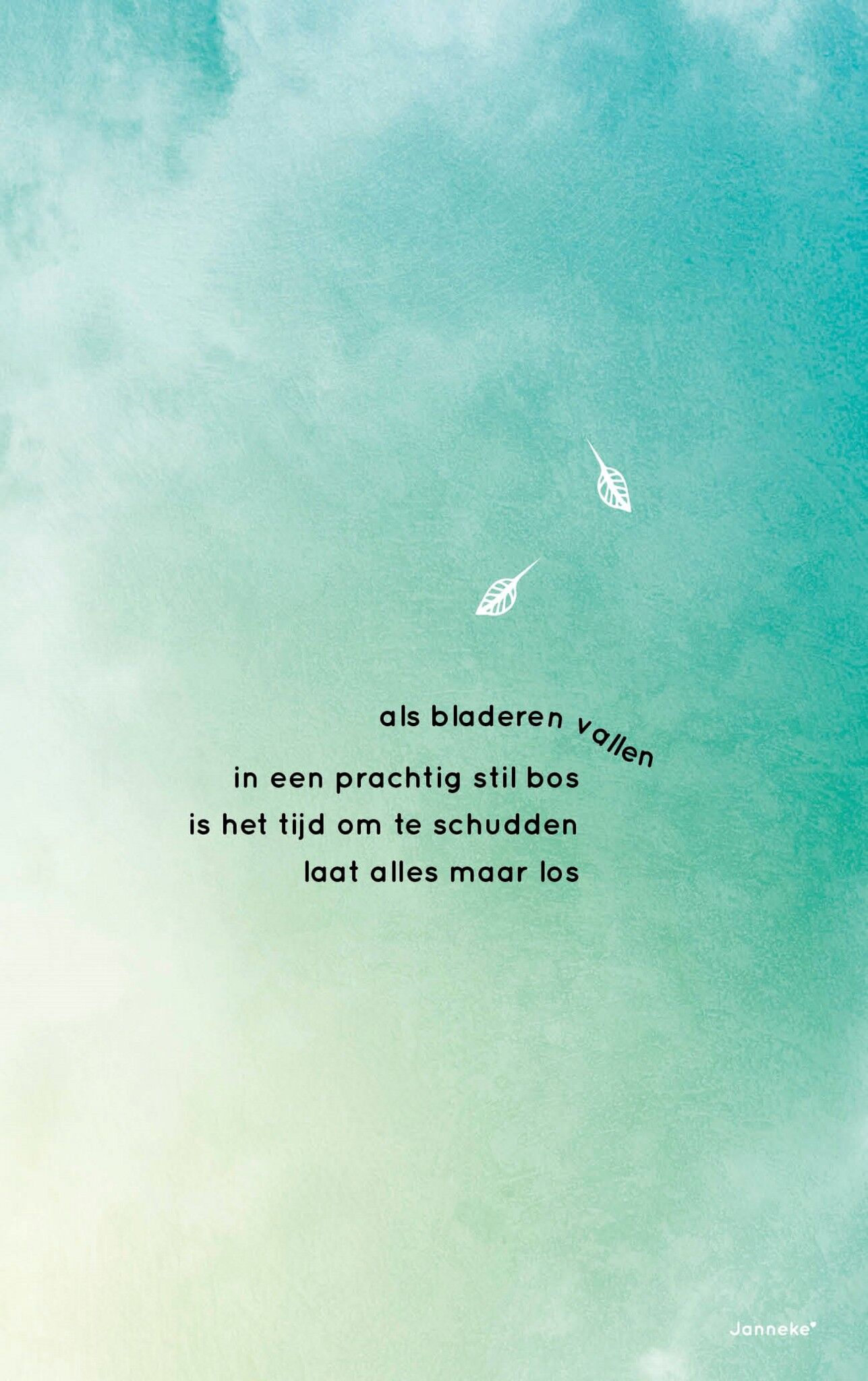 Wenn die Blätter in einem wunderschönen stillen Wald fallen…