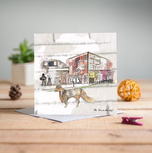 Fox In The City Greetings Card