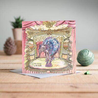 Elephant In The City Greetings Card