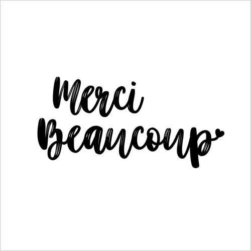 Wenskaart - Merci beaucoup