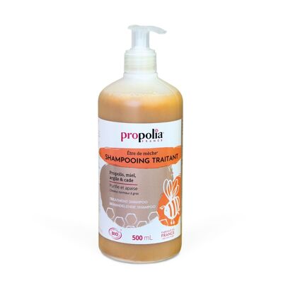 Zertifiziertes Bio-Behandlungsshampoo – Propolis, Honig, Ton und Cade – Pumpflasche 500 ml