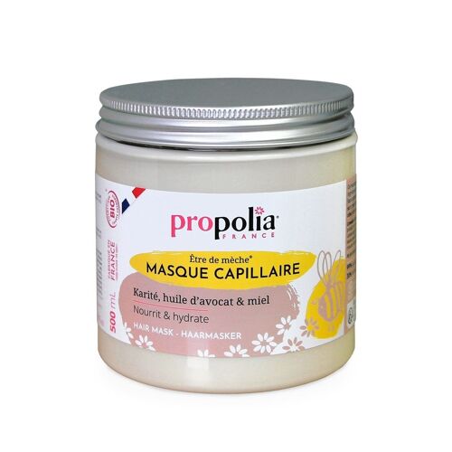 Masque capillaire certifié Bio - Miel, Karité & Avocat - 500 ml