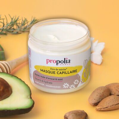 Mascarilla capilar certificada orgánica - Miel, Karité y Aguacate - 500 ml