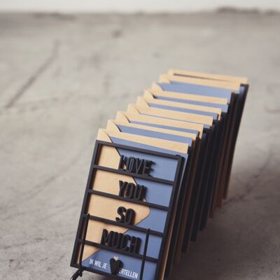 Postkarten-Holz-Set mit 20 Stück