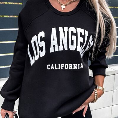 VAIL OVERSIZED 'LA CALIFORNIA' PRINTED JUMPER Stone