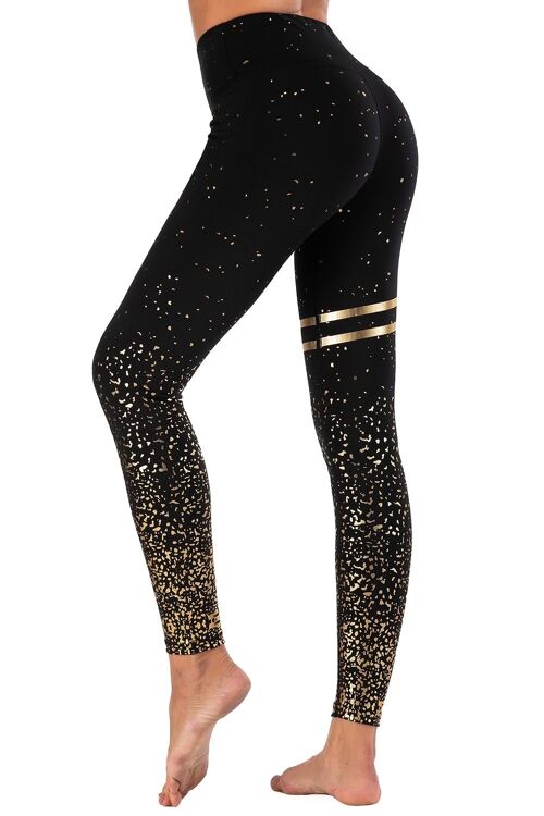 Starry fitness leggings Black/Gold