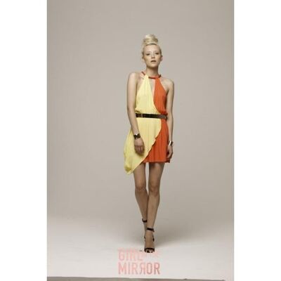 Minty Meets Munt - Mini Robe Zanzibar - Jaune/Corail