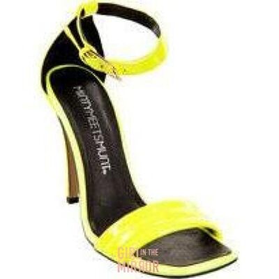 Minty Meets Munt - Strappy Patent Heels-Yellow