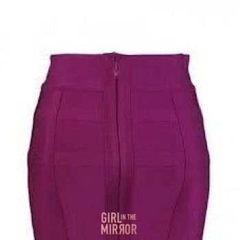 Minty Meets Munt - Jupe Scuba Body Con - Magenta 4