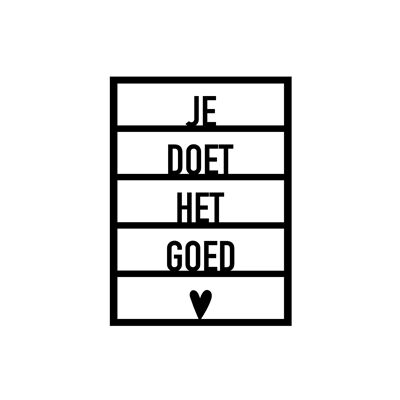 Card.07 Je doet het goed