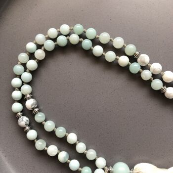 6mm Amazonite et Howlite Japa Mala 4