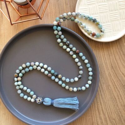 108 Bead Multi-Coloured Amazonite Japa Mala