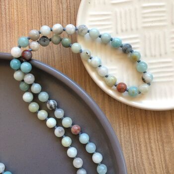 108 Perles Amazonite Multicolore Japa Mala 2